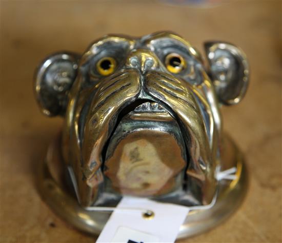 Novelty brass pug shop bell